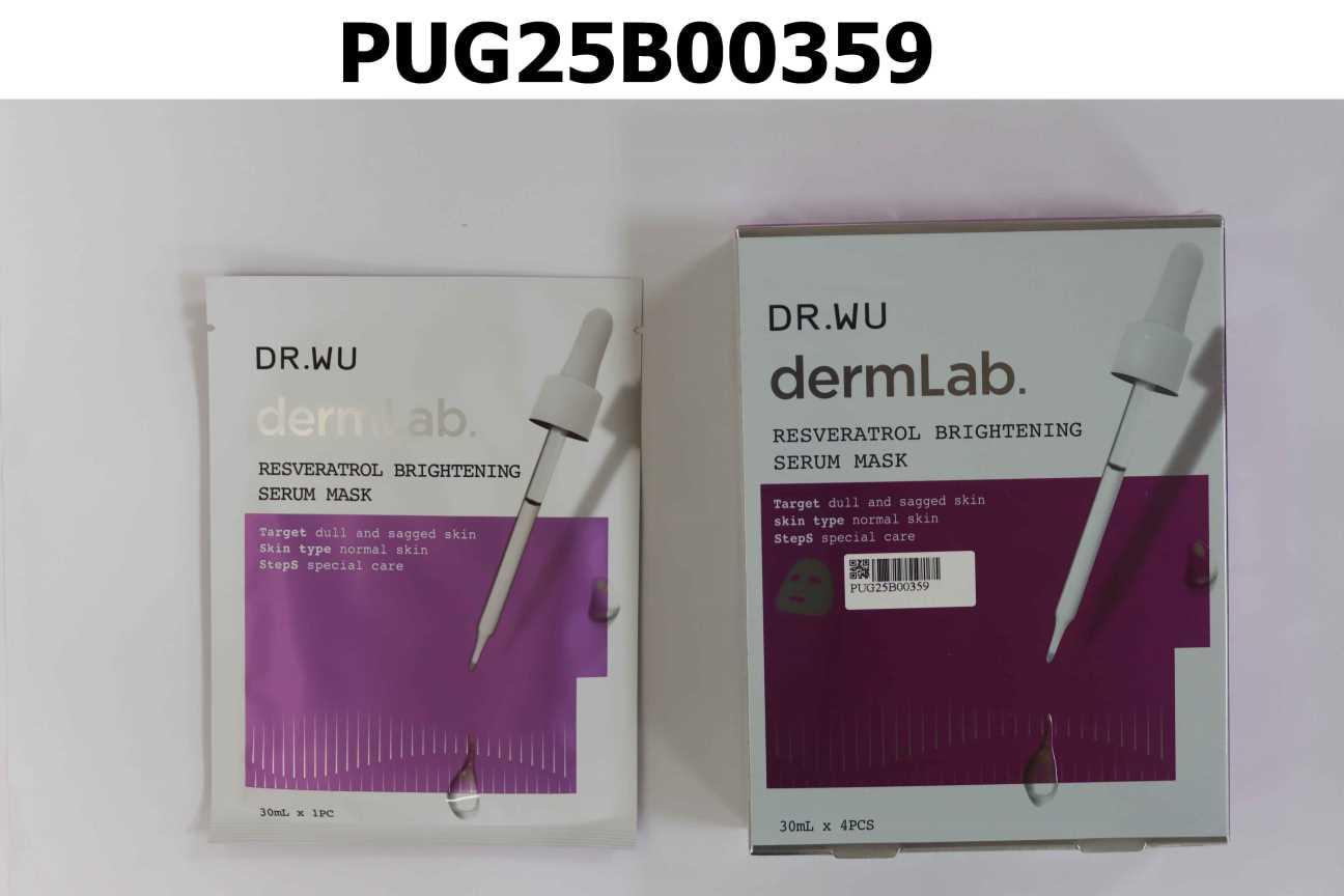 DR.WU 白藜蘆醇亮白精華面膜 4PCS